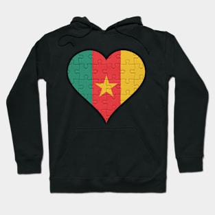 Cameroonian Jigsaw Puzzle Heart Design - Gift for Cameroonian With Cameroon Roots Hoodie